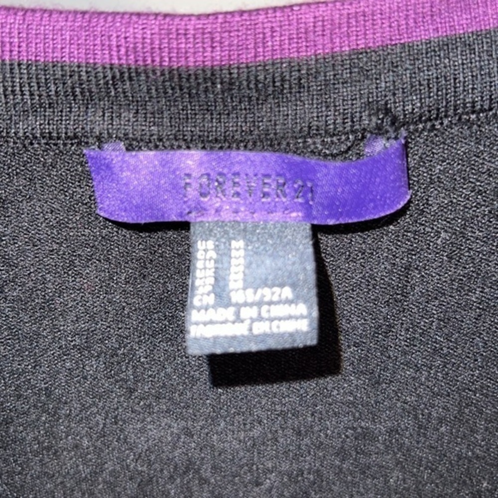 Forever 21 black and purple bodycon dress - Picture 2 of 4
